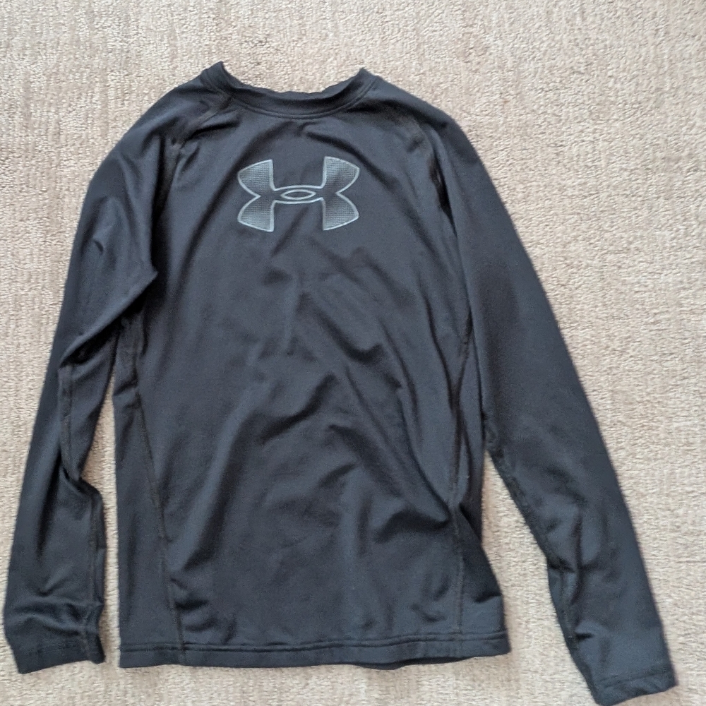 Under Armour Black Long Sleeve Logo Tee